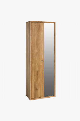 Flurschrank Eiche mit Spiegel 70x201x39 cm Garderobe